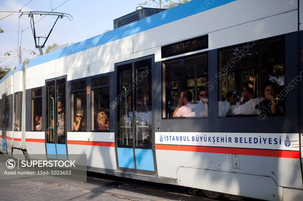 public transport tram in istanbul