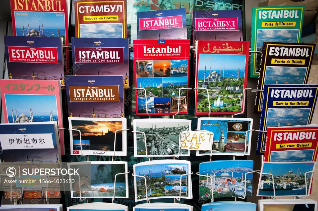 tourist guides and cards of istanbul