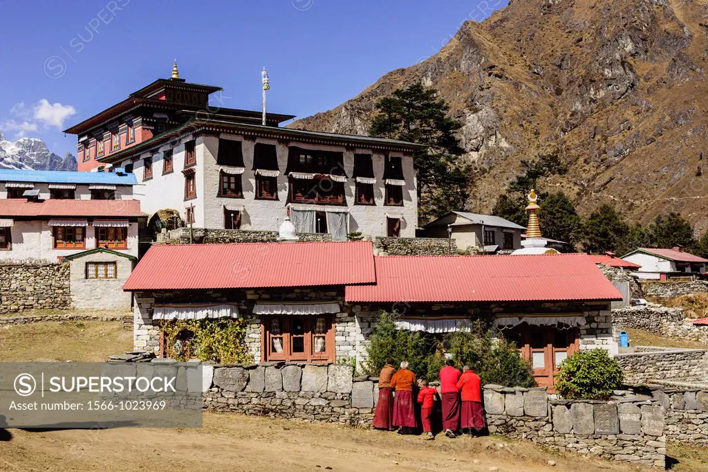 Tengboche Buddhist Monastery, Sagarmatha National Park, Khumbu Himal, Nepal, Asia
