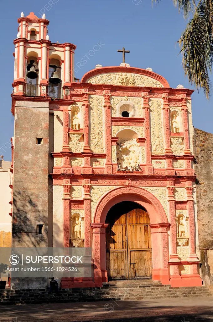 Mexico, Morelos, Cuernavaca. Chapel of the Third Order, main façade