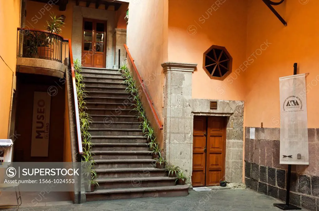 America. Mexico. Mexico DF. House of the First Printing in America staircase