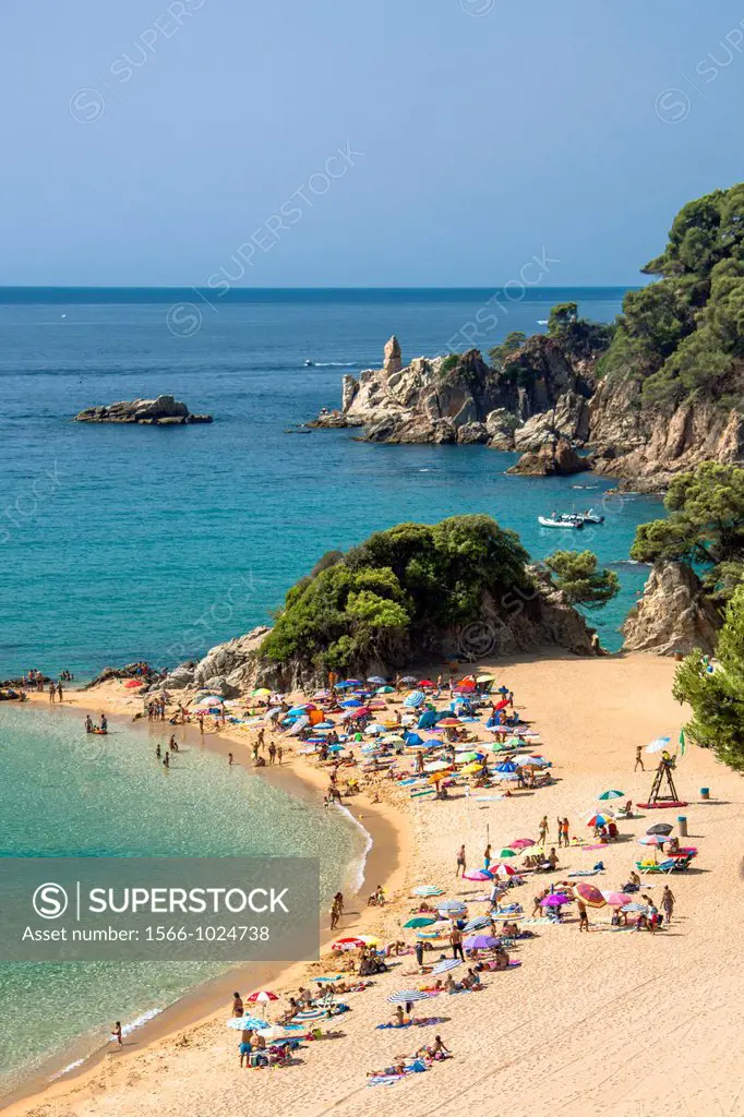 Spain , Catalonia ,Costa Brava Coast, Lloret de Mar City, Santa Cristina Beach