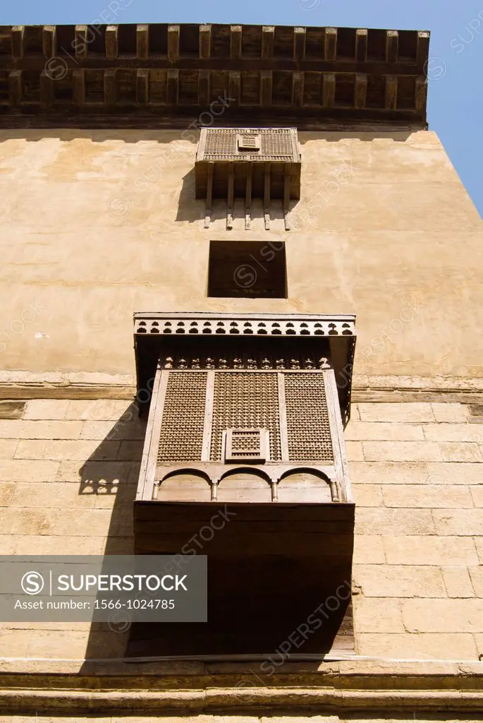 Arabic Building at El Moeiz or el moez, Khan El Khalili, Cairo, Egypt, North Africa, Africa