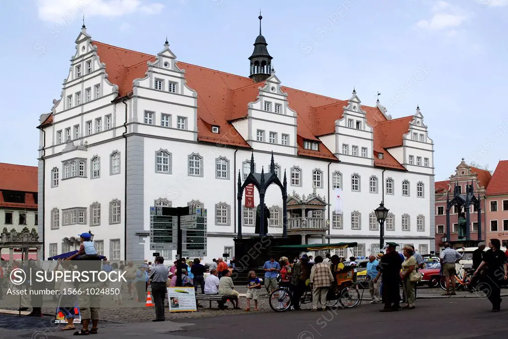Old city hall of Wittenberg at the market place - Caution: For the editorial use only  Not for advertising or other commercial use!