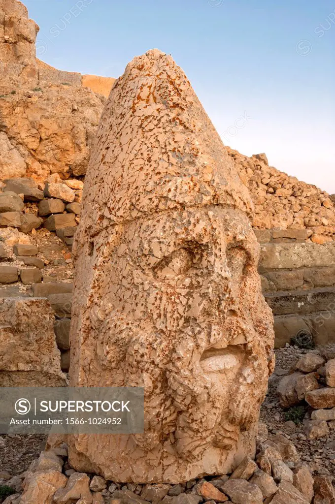 Mount Nemrut sanctuary, Head of Hercules, Ruins of the Commagene civilization, 1st century B C , Mount Nemrut, Eastern Turkey