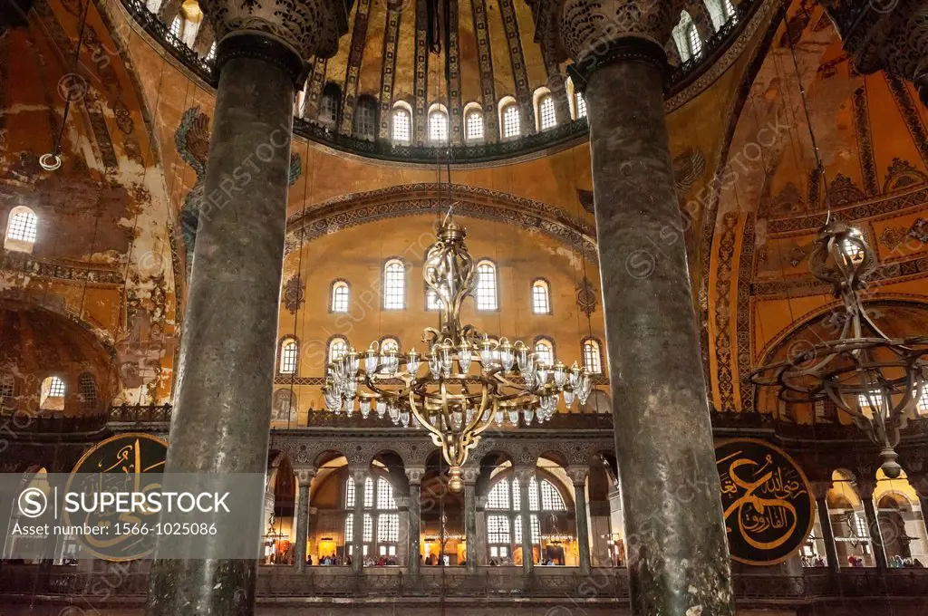 Hagia Sophia, Interior view, Istanbul, Turkey