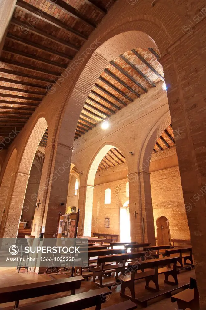 Church of Santa Maria de la Granada-interior, 13th century, Niebla, Huelva-province, Spain        