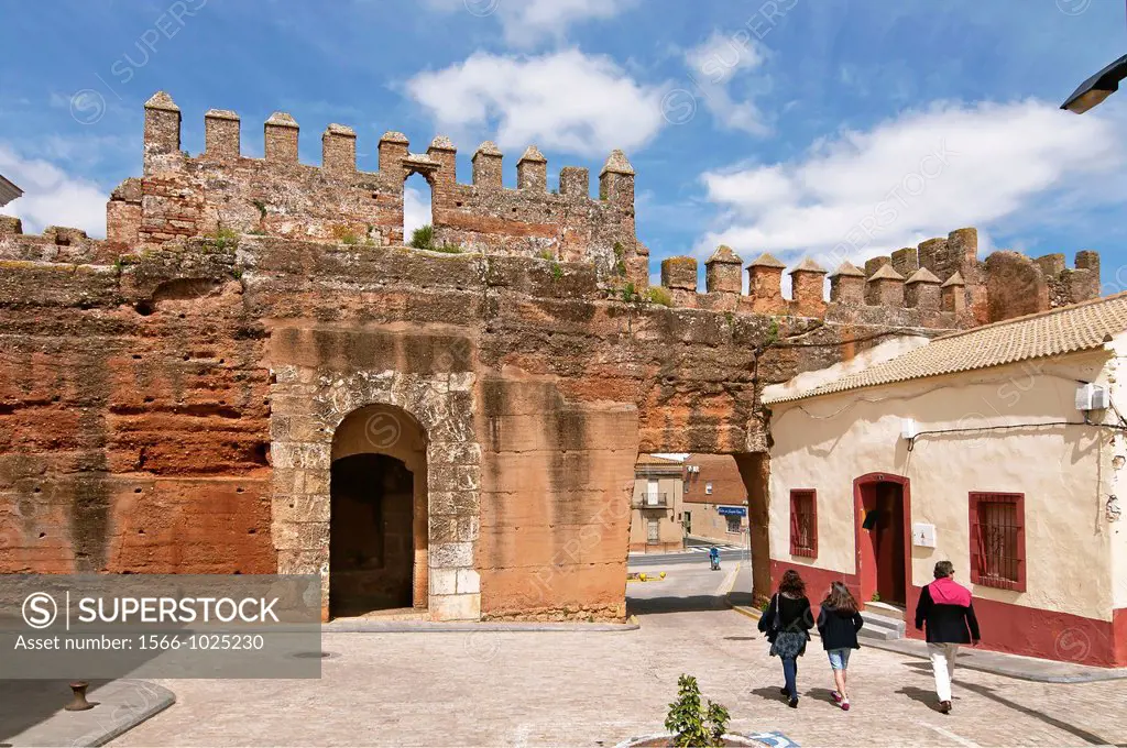 Walls and Door of the Socorro, Niebla, Huelva-province, Spain