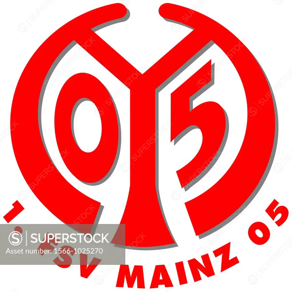 Logo of German football team 1st FSV Mainz 05 - Caution: For the editorial use only  Not for advertising or other commercial use!