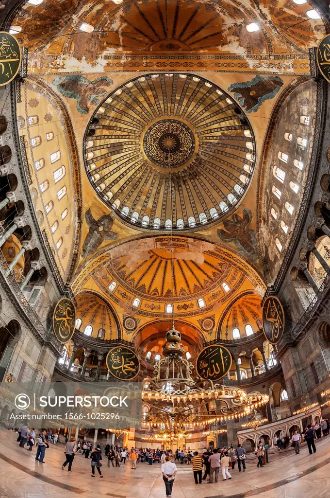 Hagia Sophia, Interior view, Istanbul, Turkey
