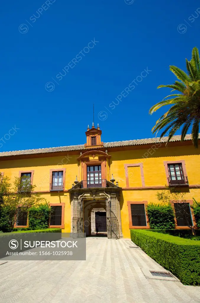 Europe, Spain, Sevilla  The Alcázar of Seville Spanish ´Reales Alcázares de Sevilla´ or ´Royal Alcazars of Seville´, is a royal palace in Seville, Spa...