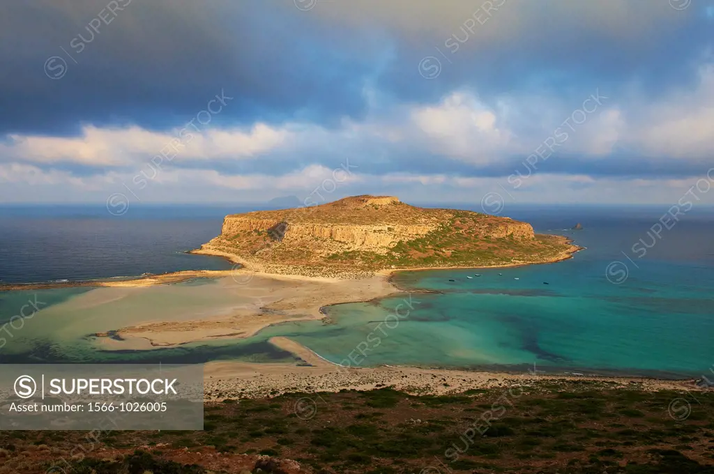 Greece, Crete Island, Chania, Gramvousa, Balos bay and Gramvousa island