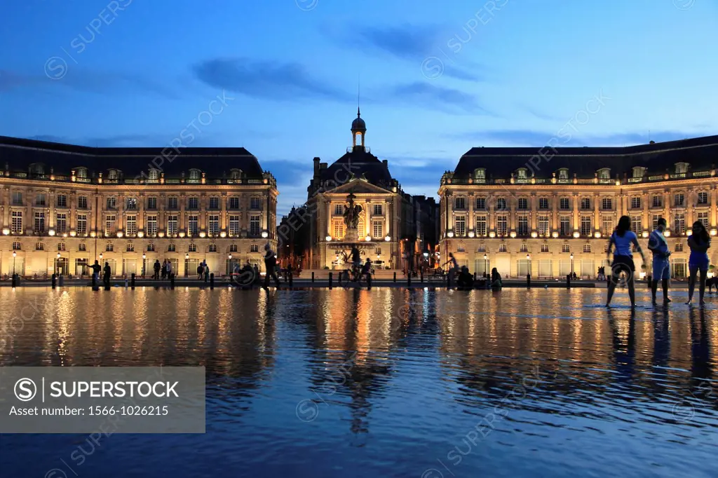 France, Aquitaine, Bordeaux, Place de la Bourse,