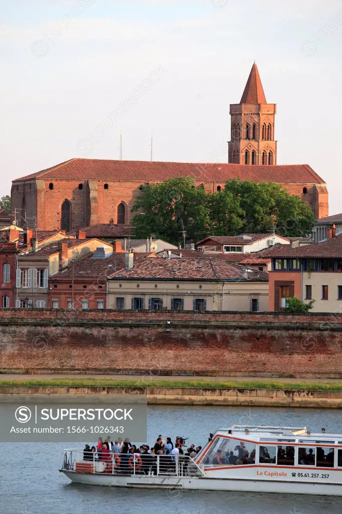 France, Midi-Pyrénées, Toulouse, Église St-Nicolas, Garonne River,