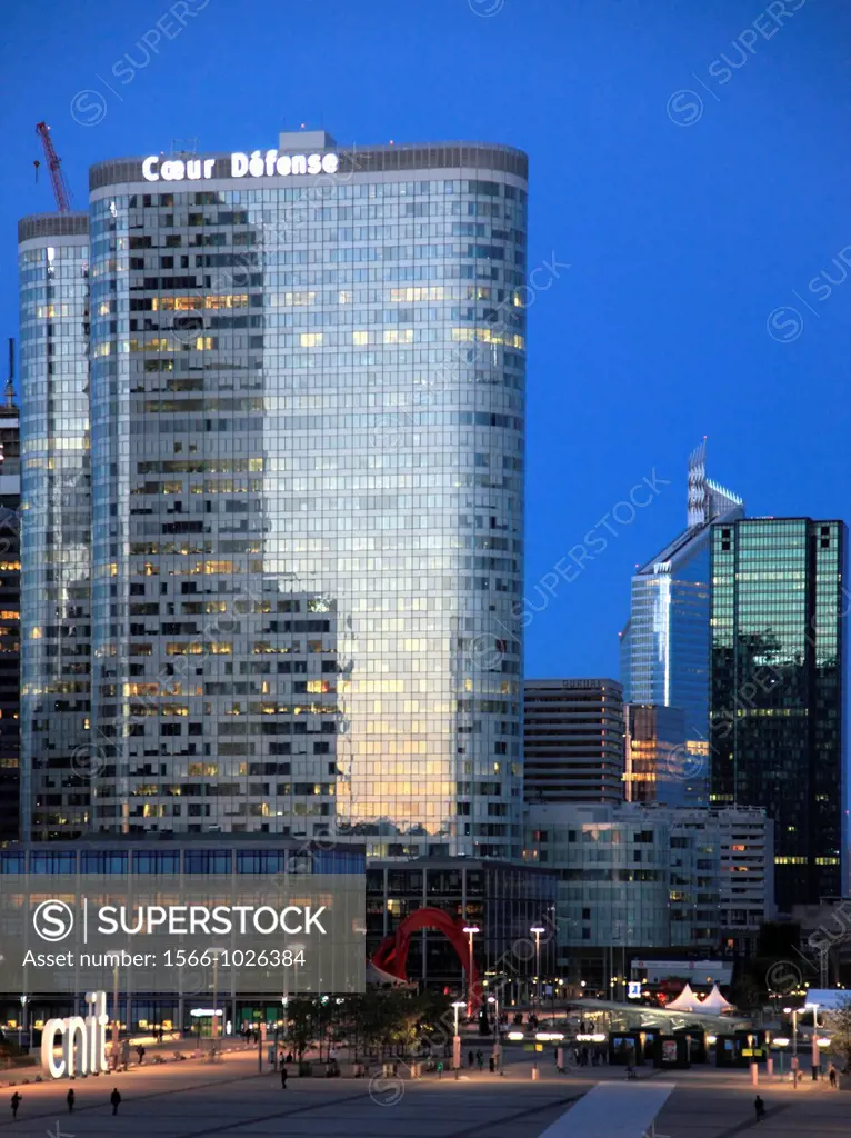France, Paris, La Défense, business district, modern architecture,