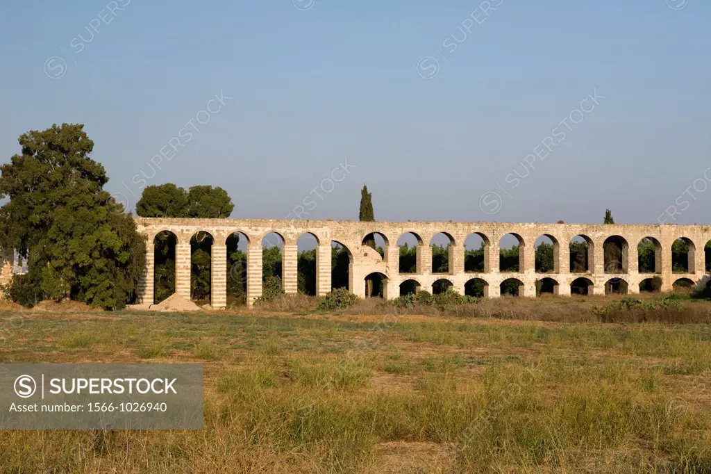 Old Ottoman Turkish Aquaduct Lohamei Hagetaott Kibbutz Acco Israel
