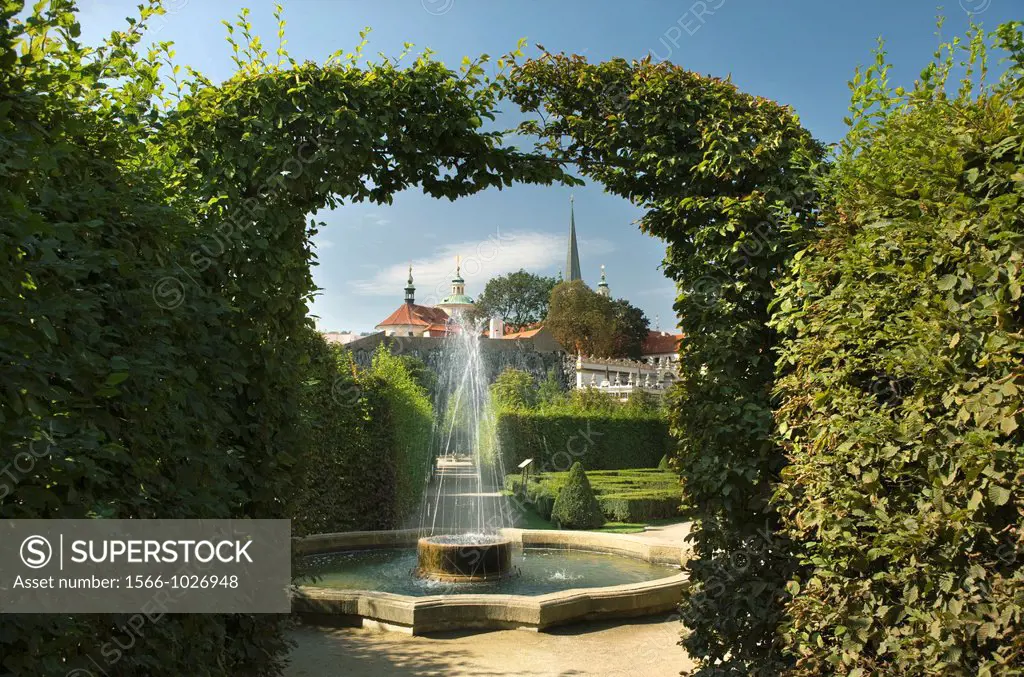 Fountain Wallenstein Palace Ornamental Garden Mala Strana Prague Czech Republic