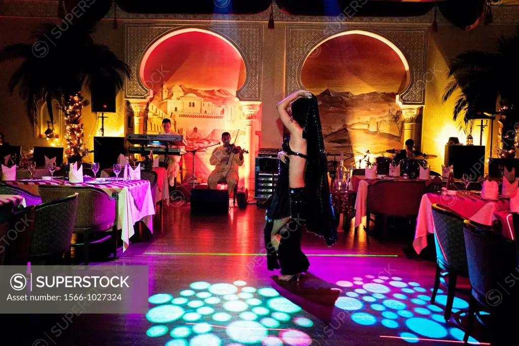 Marrakech restaurant at Millennium hotel, Abu Dhabi, United Arab Emirates, Middle East.
