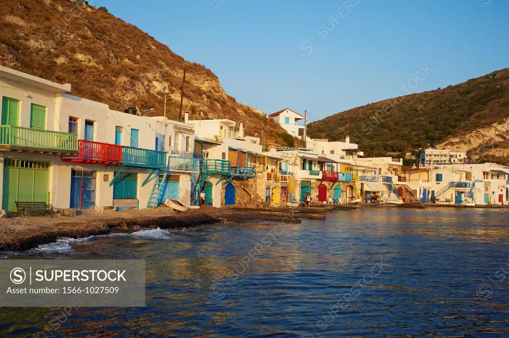 Greece, Cyclades islands, Milos island, fisher village of Klima