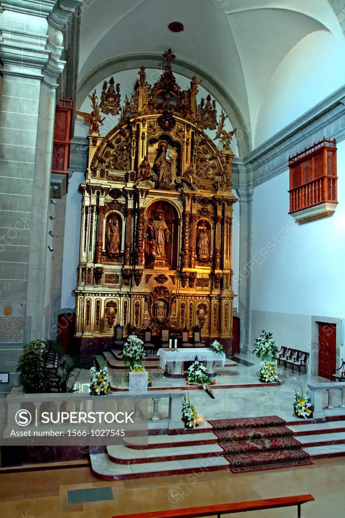 altar and Shrine of Sant Ramon Nonat church, s  XVII, San Ramon, La Segarra, Catalonia, Spain 