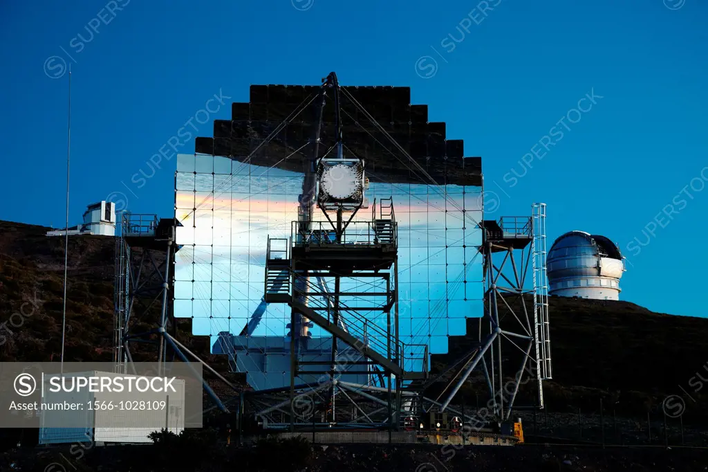 The MAGIC Telescopes, Roque de los Muchachos Observatory, La Palma, Canary Islands, Spain. The cosmos and its evolution are studied using all radiatio...