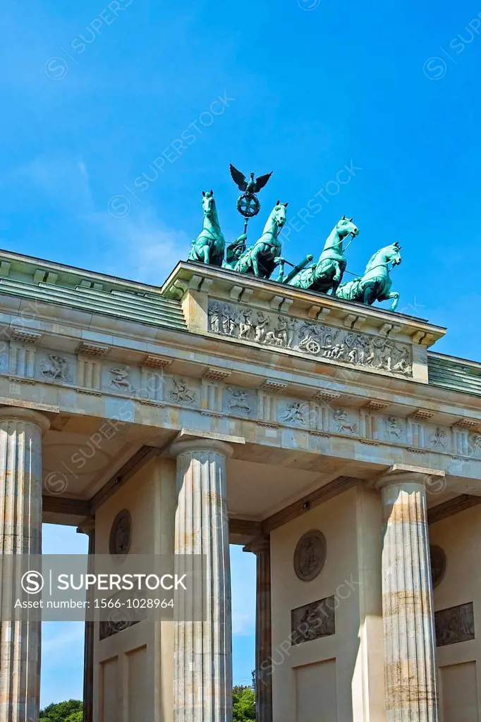 Quadriga, Brandenburger Tor, Berlin, Germany.