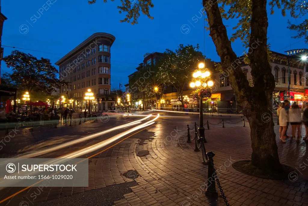 Gastown at night, Vancouver, BC, Canada