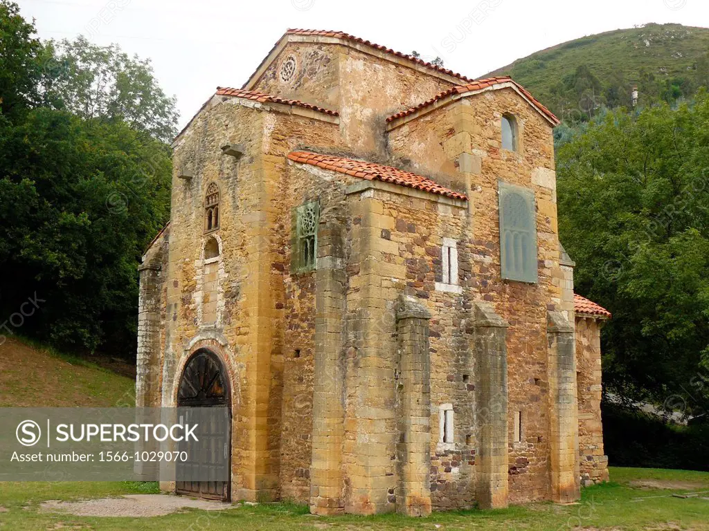 Oviedo Spain  Romanesque church of San Miguel de Lillo on the outskirts of the city of Oviedo