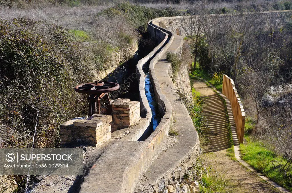 Watermill, river Vinalopo, Banyeres de Mariola, Ruta de los Molinos, Alicante province, Comunidad Valenciana, Spain
