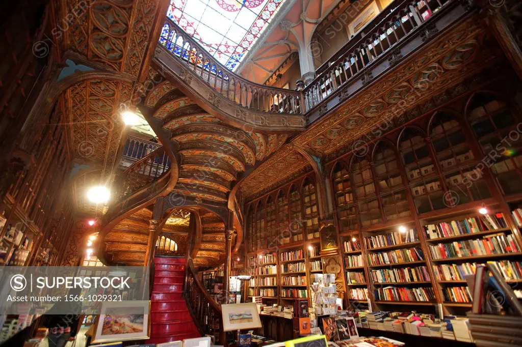 Lello e Irmao bookstore in Oporto, Portugal.