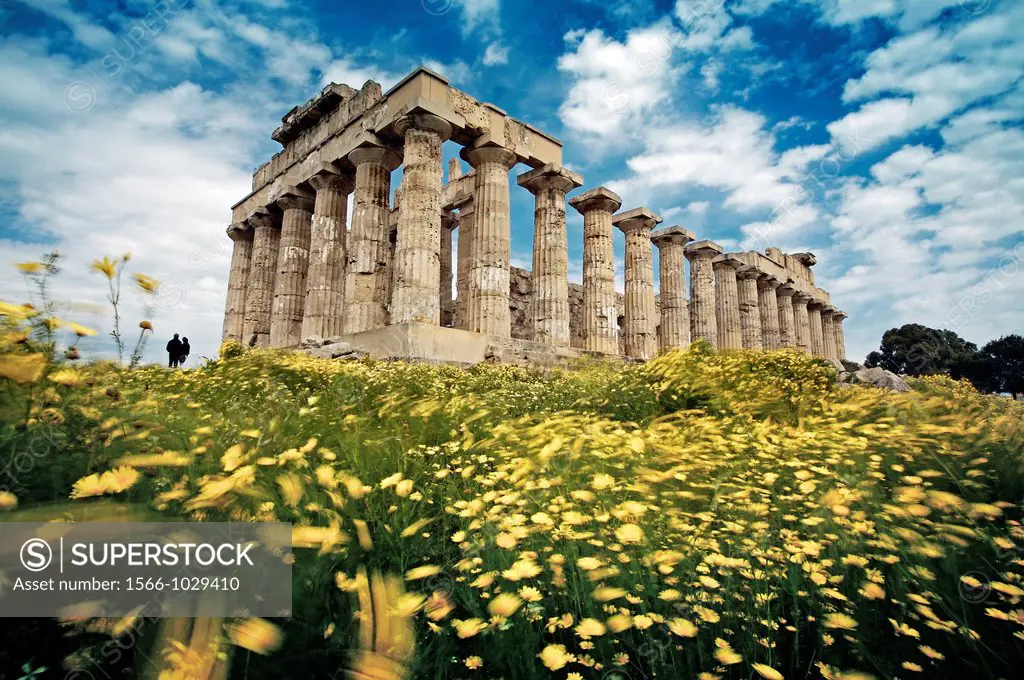 Ruins of Greek temple from seventh century BC  Province of Trapani, Selinunte, Sicily, Italy.