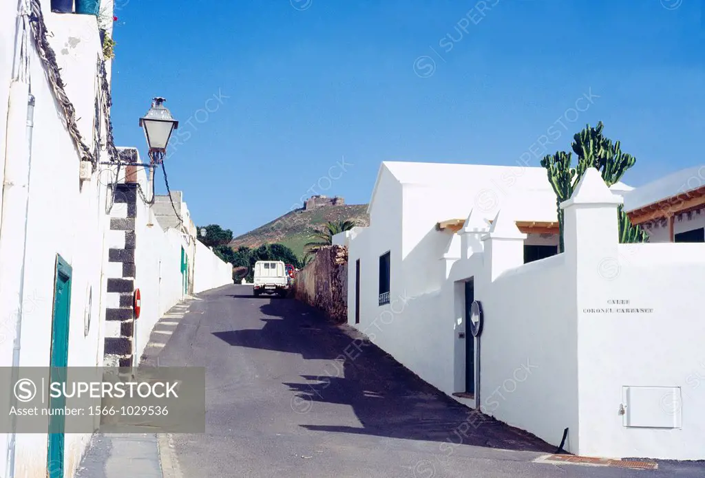 Street. Teguise, Lanzarote island, Canary Islands, Spain.