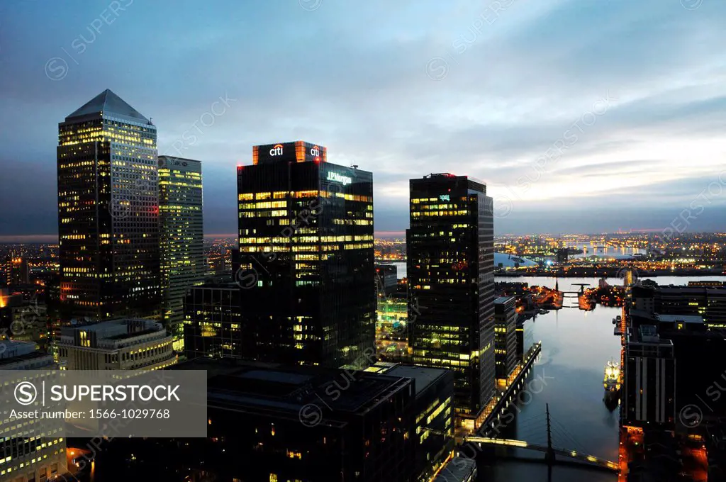 Canary Wharf, business and banking district, London, England, United Kingdom.