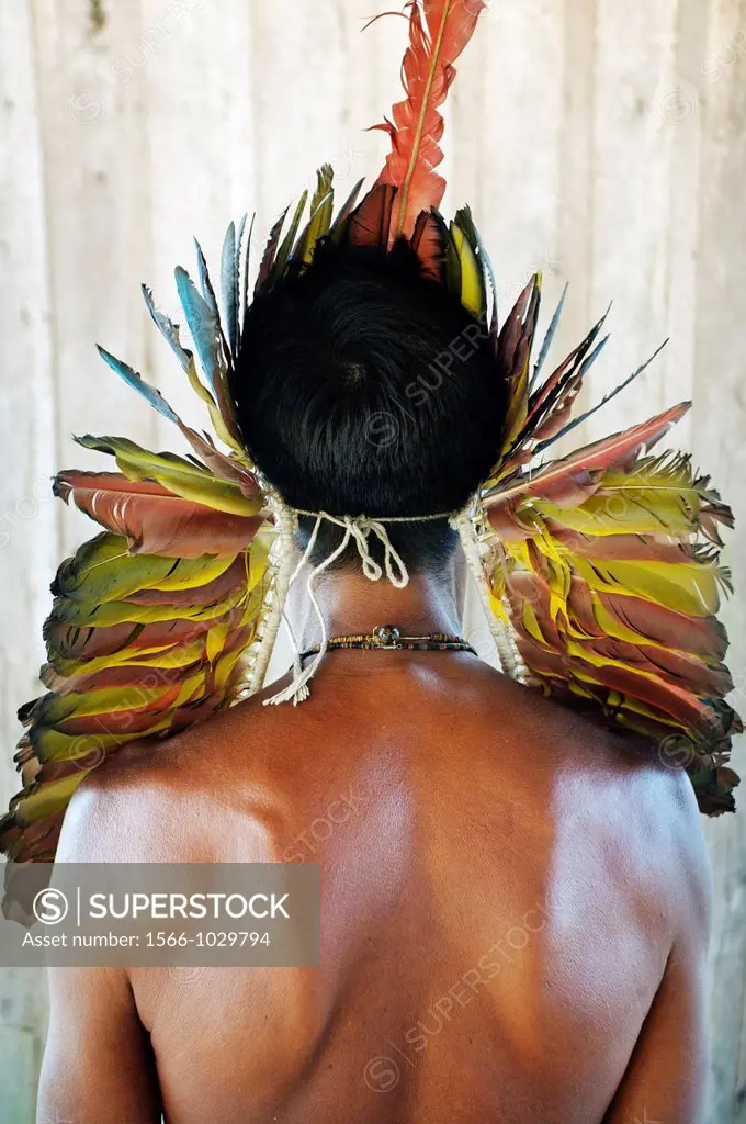 Indigenous man, Novo Ariau area  Amazonas state, the Amazon, Brazil.
