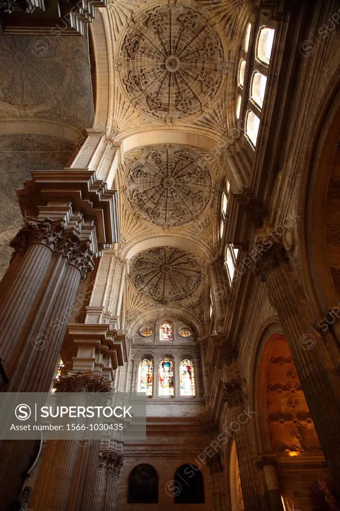Interior of Cathedral of Malaga, Andalucia, Spain, Europe