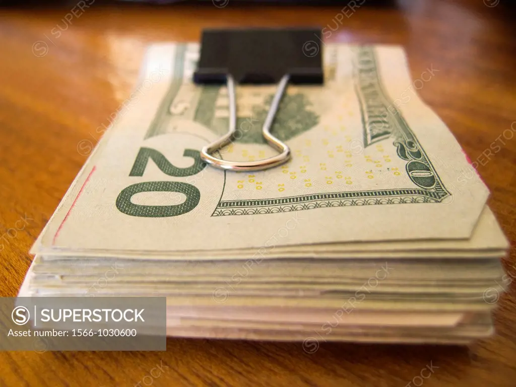 Opened wallet exposing money in Providence, Rhode Island, United States