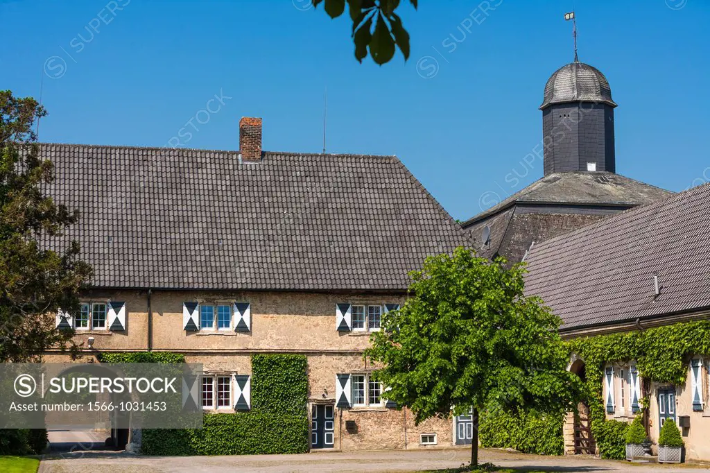 The picturesque moated castle Westerwinkel, Ascheberg, North Rhine-Westphalia, Germany, Europe