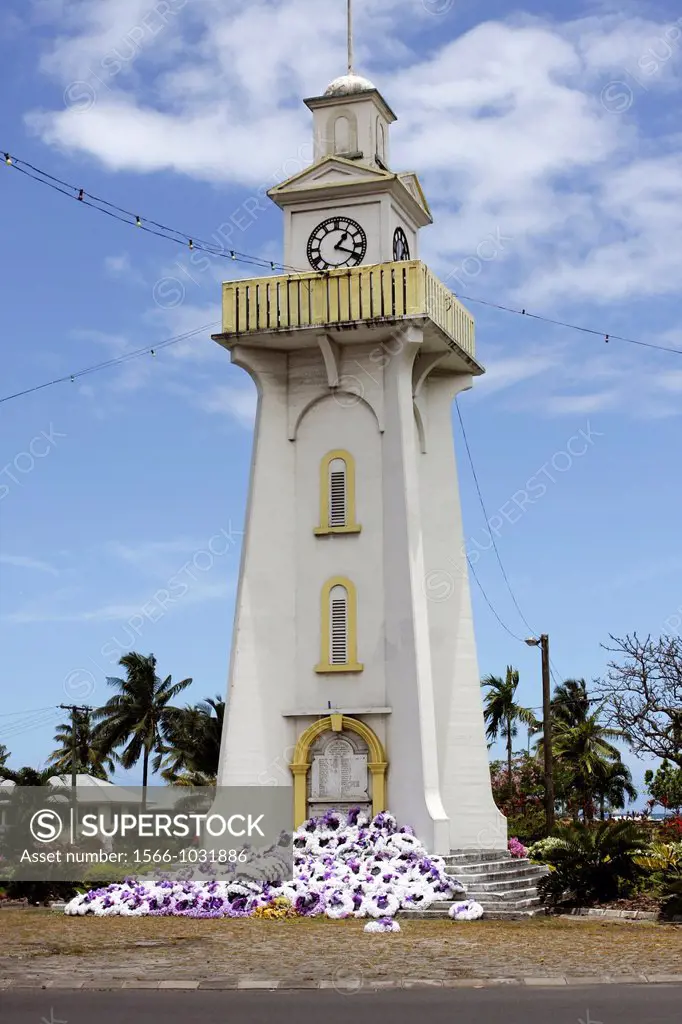 South Pacific, Samoa, Upolu Island Apia clock tower