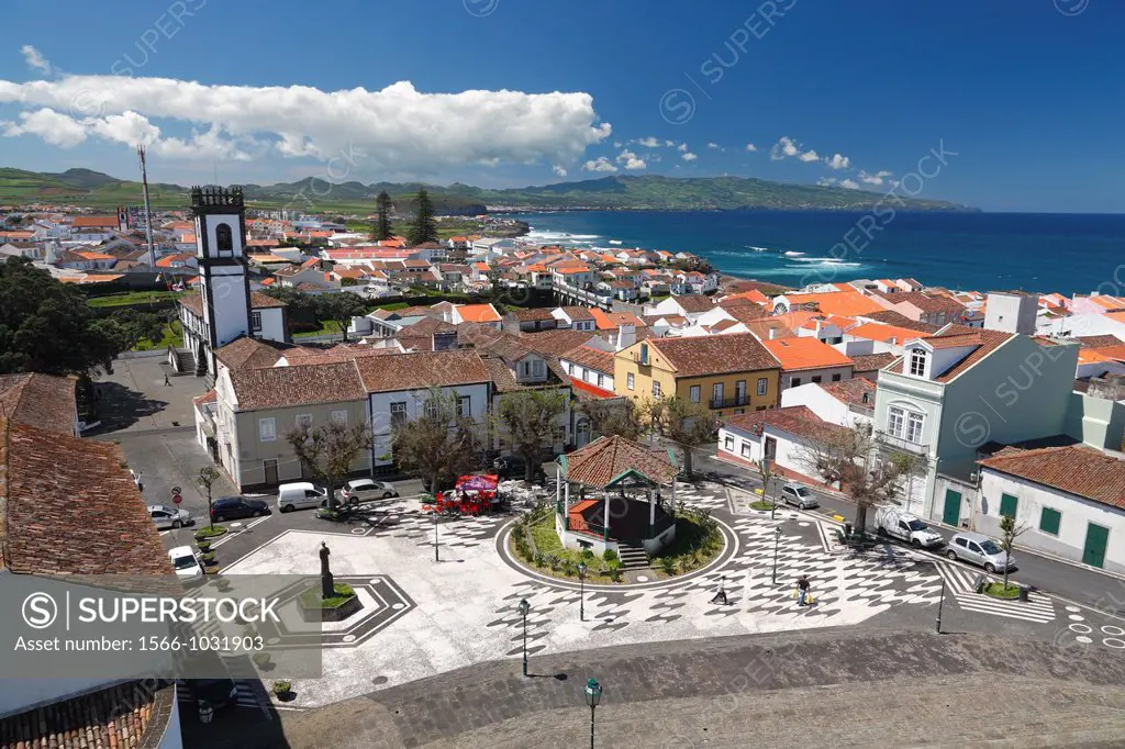 The city of Ribeira Grande on the island of Sao Miguel, Azores islands, Portugal