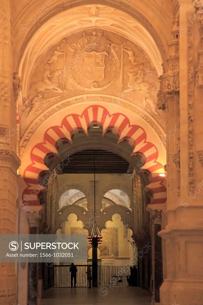 Spain, Andalusia, Cordoba, Mezquita, Cathedral, interior,