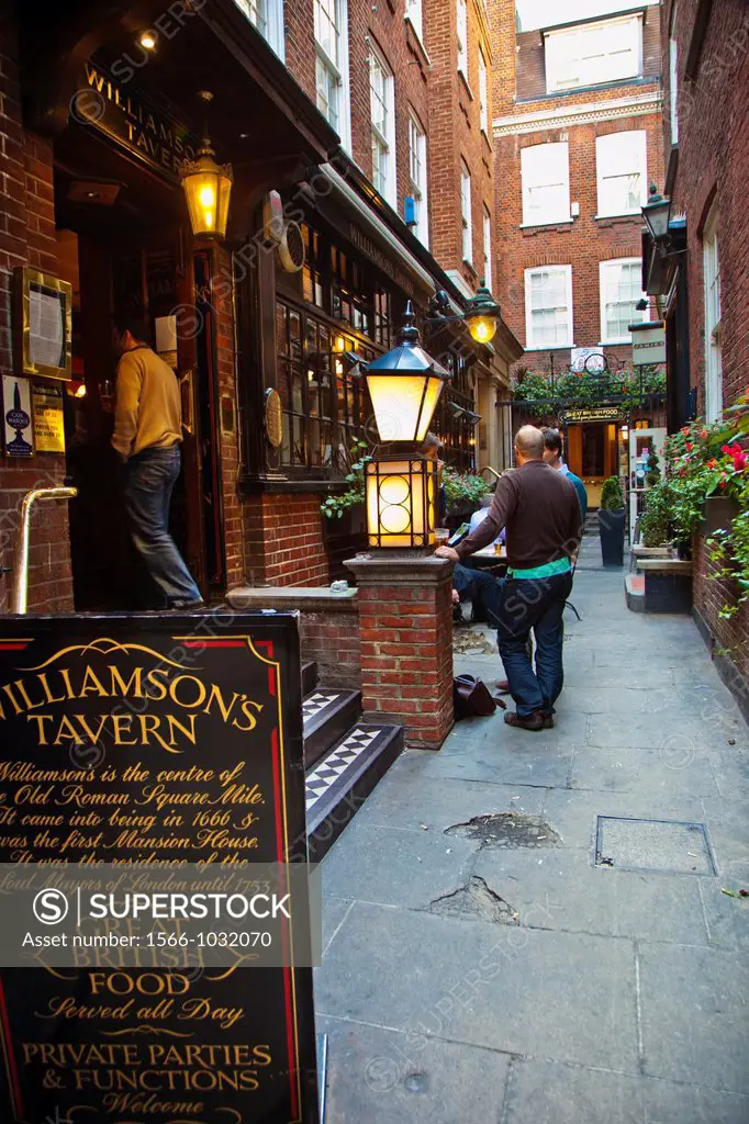Williamsons Tavern, 1 Groveland Court, St  Paul´s, London  England  United Kingdom  UK.