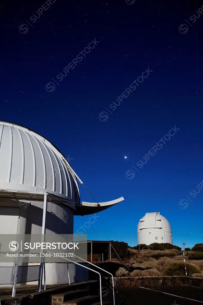 Telescopes at the ´Observatorio del Teide´ OT, Astronomical Observatory, Las Cañadas del Teide National Park, Tenerife, Canary Islands, Spain