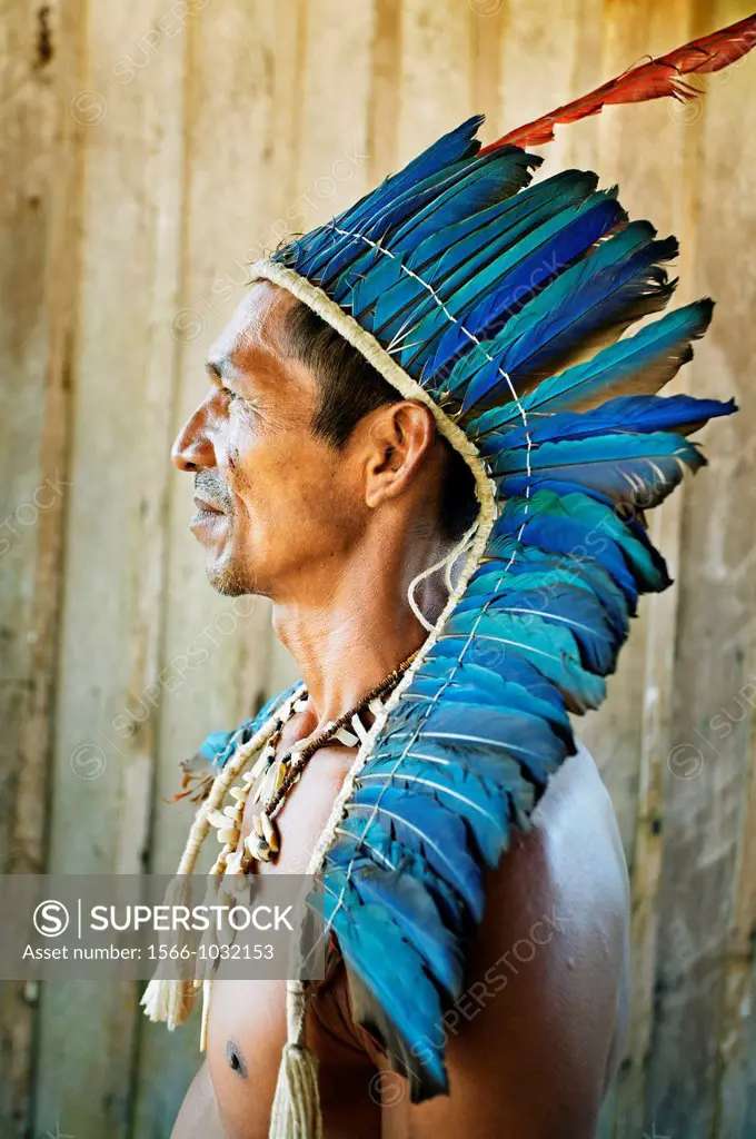 Indigenous man, Novo Ariau area  Amazonas state, the Amazon, Brazil.