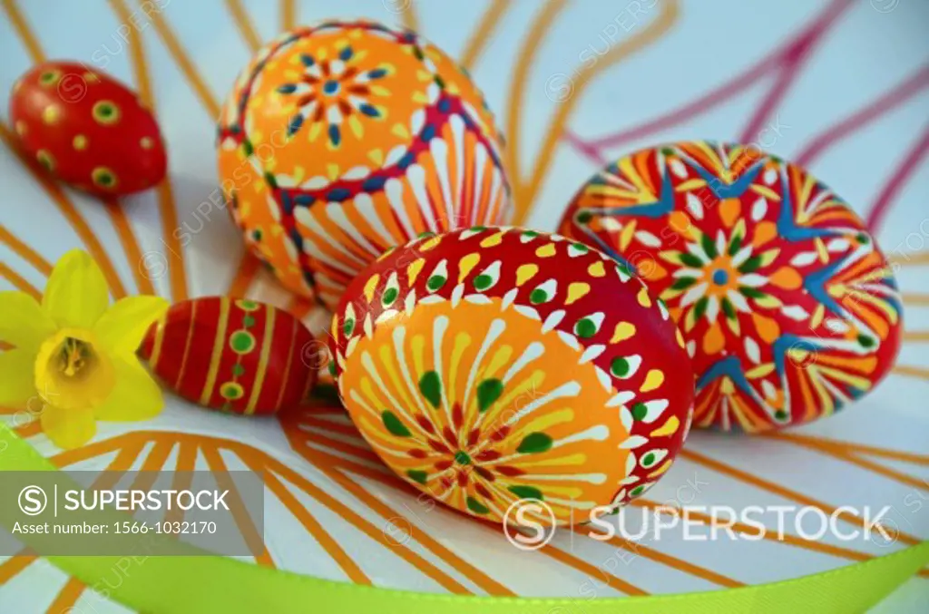 Various Colorful Easter Eggs