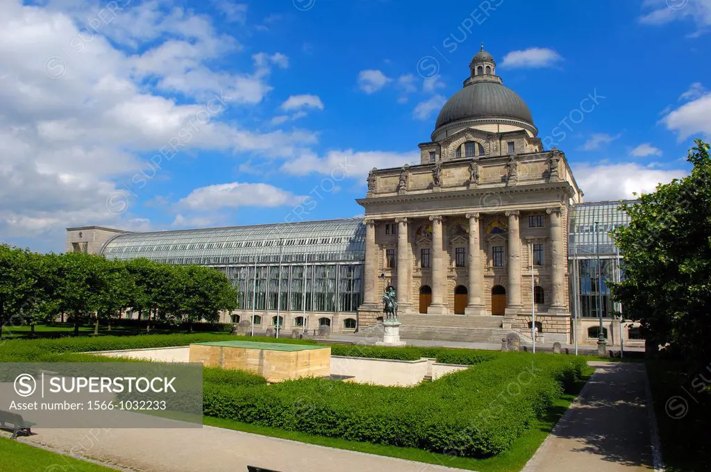Bavarian State Chancellery (Bayerische Staatskanzlei), Hofgarten, Munich, Bavaria, Germany
