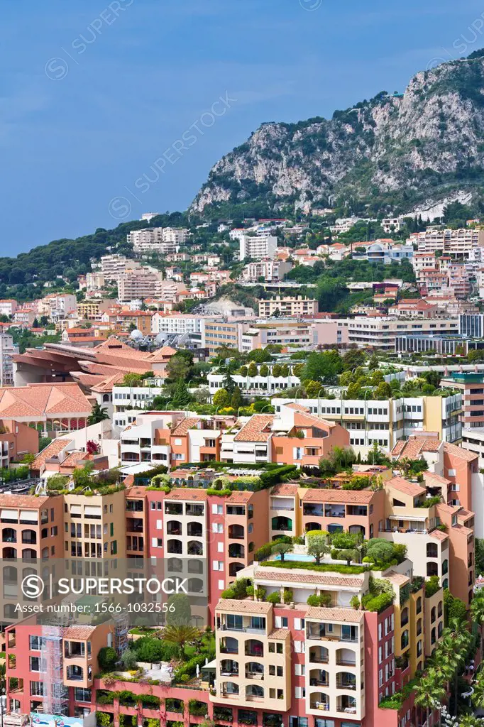 Port de Fontvielle marina and yacht basin in the Principality of Monaco