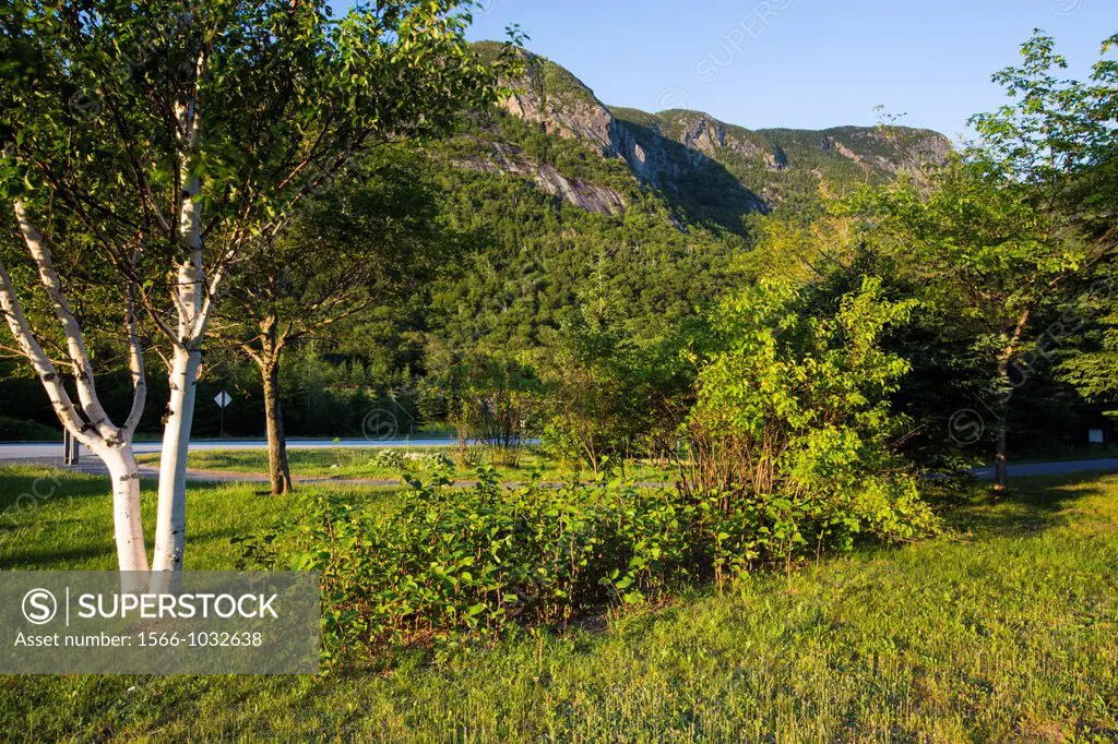 Franconia Notch State Park - Eagle Cliff during the summer months in the White Mountains, New Hampshire USA