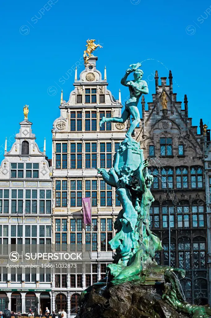 Grote Markt, Antwerp, Flanders, Belgium.