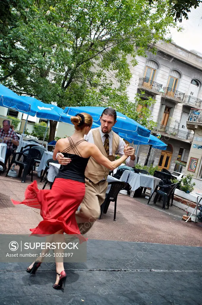 Tango Dancers, Plaza Dorego, San Telmo District, Buenos Aires, Argentina.