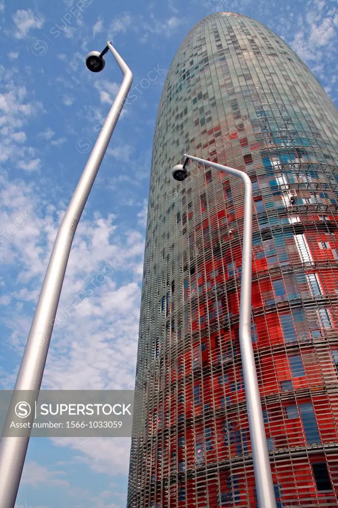 Torre Agbar, 2005, Arch  Jean Nouvel, Barcelona, Catalonia, Spain